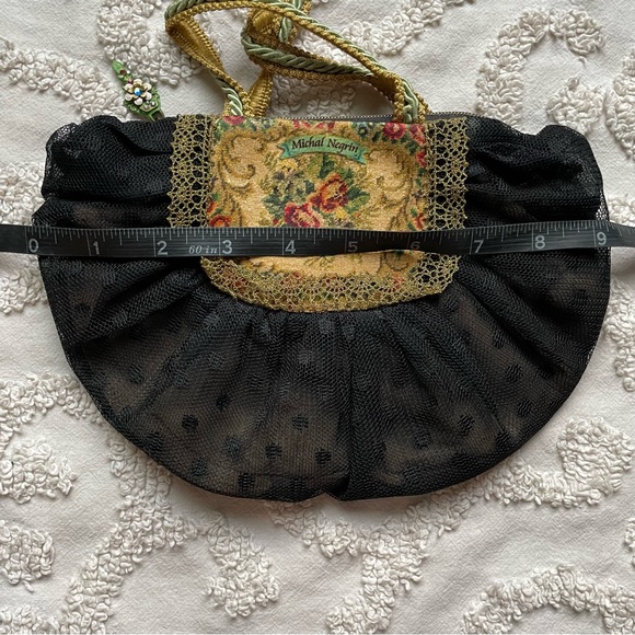 Michal Negrin Rose Tapestry Crystal Lace bag - Picture 4 of 8